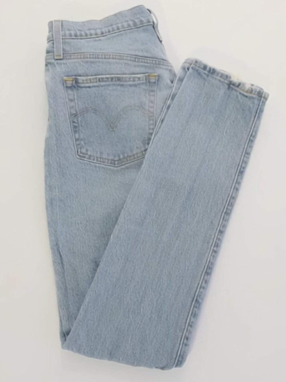 Levi's Premium 501s Classic Skinny Jeans - Light Wash Blue Big E - 27x32